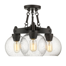 Golden 4855-SF RBZ-SD - Golden Lighting Galveston 3-light Semi-Flush Mount in Rubbed Bronze